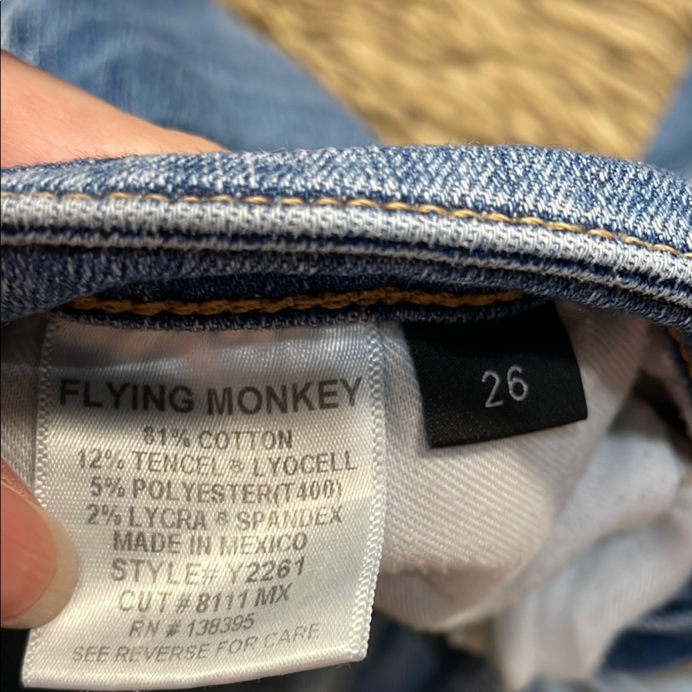 Flying Monkey Blue Cropped Ankle Jeans with Classic Style - Picture 7 of 7